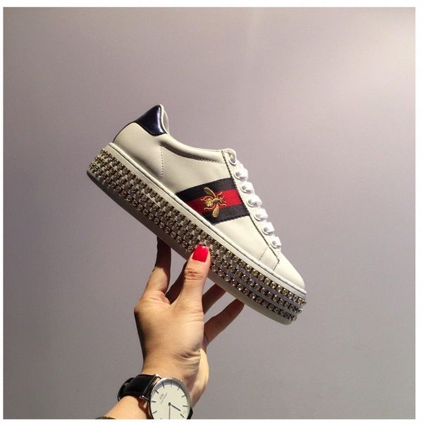 new thick bottom wild low-lady style diamond casual shoes lace-up muffin shoesss embroidery little bee white shoes womenss shoes 233, Black
new thick bottom wild low-lady style diamond casual shoes lace-up muffin shoesss embroidery little bee white shoes womenss shoes 233, Black