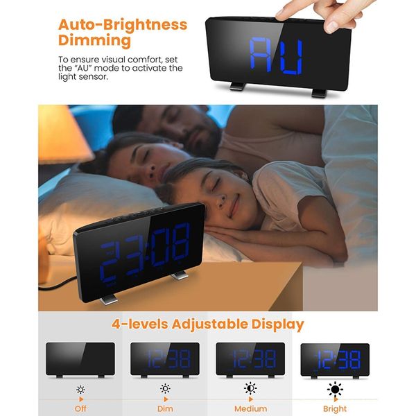 digital alarm clock, elegiant alarm clocks for bedrooms with fm radio,dual alarms,6.7 inch led screen,usb port for charging other clocks a
digital alarm clock, elegiant alarm clocks for bedrooms with fm radio,dual alarms,6.7 inch led screen,usb port for charging other clocks a