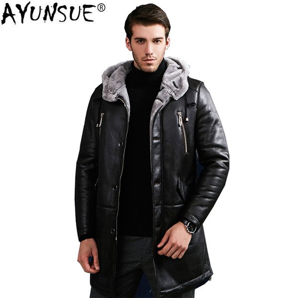 ayunsue genuine leather jacket men winter warm double-faced fur coat natural real wool fur coat plus size jaqueta de couro zl373, Black
ayunsue genuine leather jacket men winter warm double-faced fur coat natural real wool fur coat plus size jaqueta de couro zl373, Black