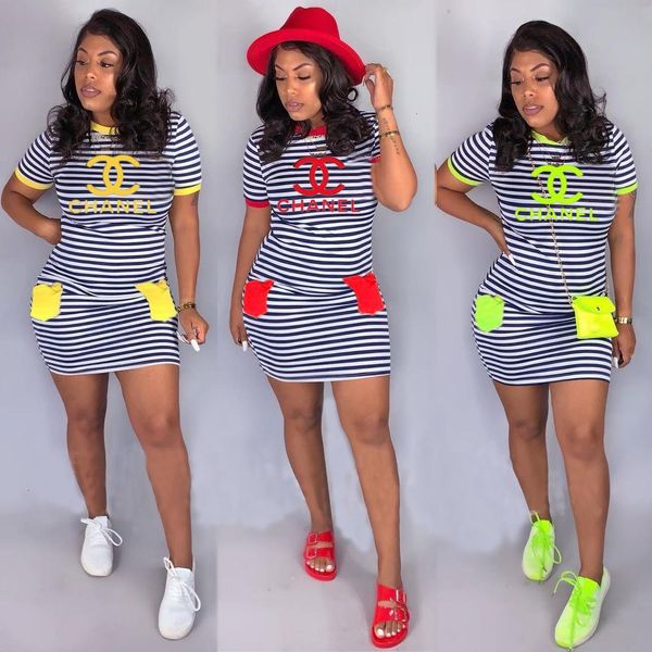 women casual t-shirt dresses striped print mini skirt summer short sleeve skinny pocket dresses fashion new style crew neck s-xxl, Black;gray
women casual t-shirt dresses striped print mini skirt summer short sleeve skinny pocket dresses fashion new style crew neck s-xxl, Black;gray