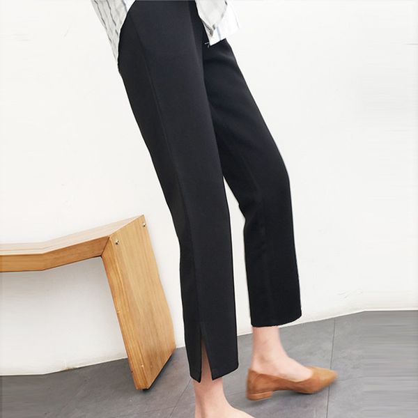fashion women trouser pant high waist casual solid ladies long loose split straight pants spring winter slim pant pantalon femme, Black;white
fashion women trouser pant high waist casual solid ladies long loose split straight pants spring winter slim pant pantalon femme, Black;white