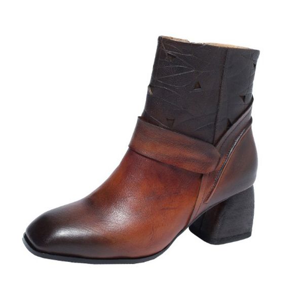 retro style cow full grain natural cow leather women boots high spike heels squaretoes riding shoes for women spring and autumn, Black
retro style cow full grain natural cow leather women boots high spike heels squaretoes riding shoes for women spring and autumn, Black
