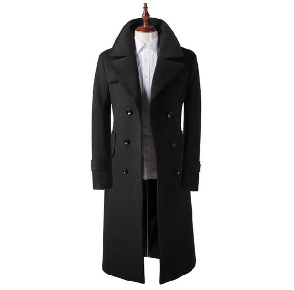 autumn winter casual woolen coat men warm trench coats long sleeves double breasted clothes overcoat mens cashmere coat england, Black
autumn winter casual woolen coat men warm trench coats long sleeves double breasted clothes overcoat mens cashmere coat england, Black