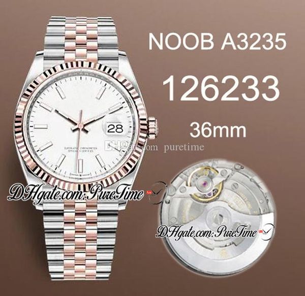 N DateJust 36 126233 A3235 Автоматическая Унисекс Mens женщин Часы Two Tone розовое золото белый циферблат Палка Маркеры Юбилейный браслет Новый Puretime N30
N DateJust 36 126233 A3235 Автоматическая Унисекс Mens женщин Часы Two Tone розовое золото белый циферблат Палка Маркеры Юбилейный браслет Новый Puretime N30