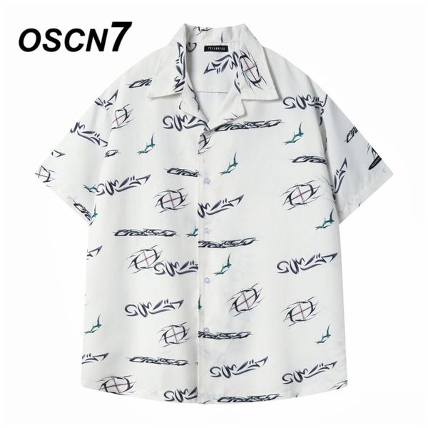 oscn7 casual printed short sleeve shirt men street 2020 hawaii beach oversize women fashion harujuku shirts for men w07, White;black
oscn7 casual printed short sleeve shirt men street 2020 hawaii beach oversize women fashion harujuku shirts for men w07, White;black