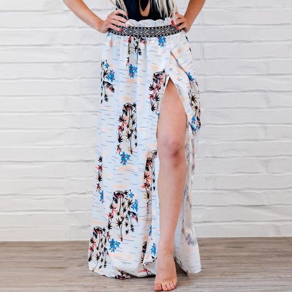 long skirt women fashion bohemian tropical plants printed lace-up split summer skirts daily wear female clothes dropship z, Black
long skirt women fashion bohemian tropical plants printed lace-up split summer skirts daily wear female clothes dropship z, Black