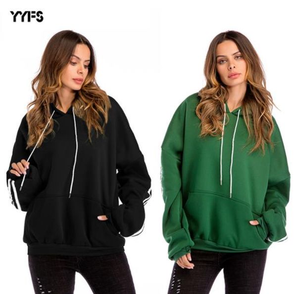 women designer hoodies solid color striped printed autumn casual loose long sleeved hooded pullover thick sweatshirts fashion women hoodies, Black
women designer hoodies solid color striped printed autumn casual loose long sleeved hooded pullover thick sweatshirts fashion women hoodies, Black
