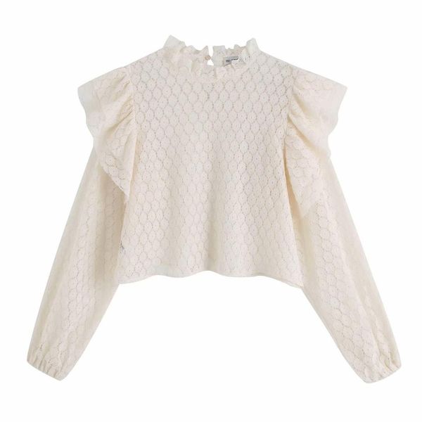 new autumn women ruffles lace blouses female high street lantern sleeve ruffled blusas chic short shirts, White
new autumn women ruffles lace blouses female high street lantern sleeve ruffled blusas chic short shirts, White