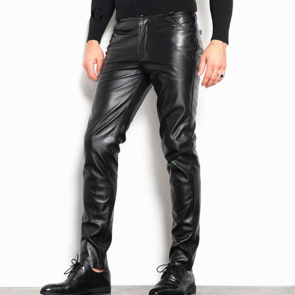 genuine leather pants men motorcycle biker autumn winter fashion casual trousers real natural sheepskin brand pants plus size, Black
genuine leather pants men motorcycle biker autumn winter fashion casual trousers real natural sheepskin brand pants plus size, Black
