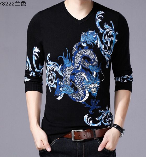 autumn new sweater printing thin men's long sleeve tiger cashmere knitwear men's clothes, White;black
autumn new sweater printing thin men's long sleeve tiger cashmere knitwear men's clothes, White;black