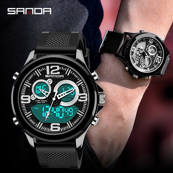 sanda brand new men watches led waterproof dual display digital wristwatches mens casual sport watch relogio masculino, Slivery;brown
sanda brand new men watches led waterproof dual display digital wristwatches mens casual sport watch relogio masculino, Slivery;brown