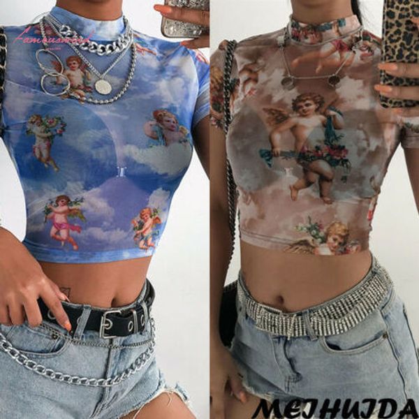 sexy сетки купидон футболка женская лето с коротким рукавом рубашки see through tops футболка casual lady crop tops tee, White
sexy сетки купидон футболка женская лето с коротким рукавом рубашки see through tops футболка casual lady crop tops tee, White
