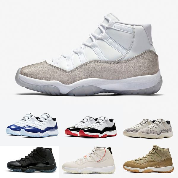white bred light bone metallic silver concord 11 11s alternate gamma cap and gown gym red platinum tint men basketball shoes sports sneakers 
white bred light bone metallic silver concord 11 11s alternate gamma cap and gown gym red platinum tint men basketball shoes sports sneakers