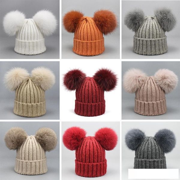 double poms melon beanie female autumn and winter knit skull caps fox fur ball wool hat thick warm beanie wholesale head hat, Blue;gray
double poms melon beanie female autumn and winter knit skull caps fox fur ball wool hat thick warm beanie wholesale head hat, Blue;gray
