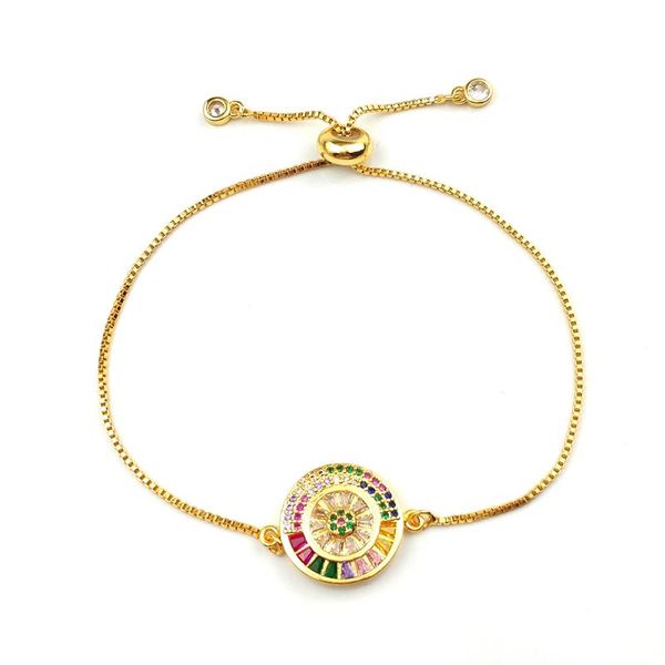 rainbow round bracelet gold filled colorful zircon micro pave adjustable chain bracelet for women jewelry gift bransoletki, Golden;silver
rainbow round bracelet gold filled colorful zircon micro pave adjustable chain bracelet for women jewelry gift bransoletki, Golden;silver