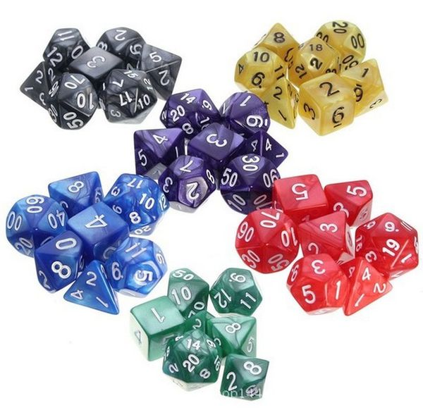 7pcs/set polyhedral dnd mixed color dice for rpg dungeons and dragons board games, Black
7pcs/set polyhedral dnd mixed color dice for rpg dungeons and dragons board games, Black