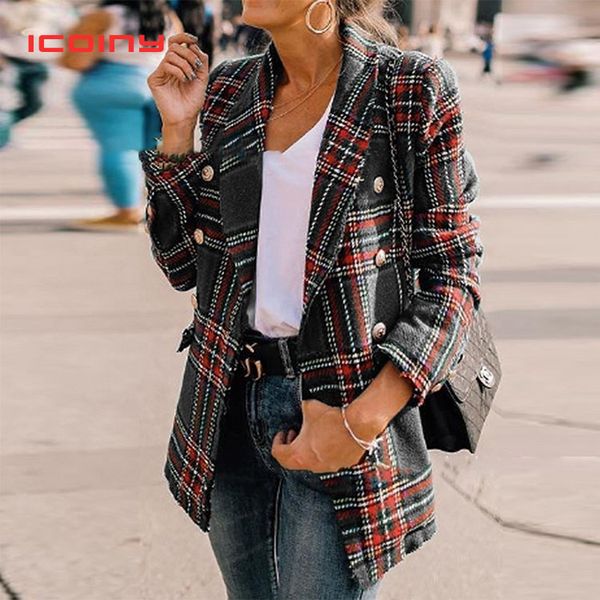 fashion autumn women plaid blazers and jackets work office lady suit slim double breasted business female blazer coat talever, Black
fashion autumn women plaid blazers and jackets work office lady suit slim double breasted business female blazer coat talever, Black