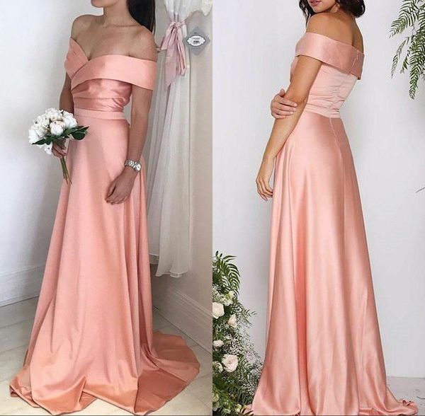 light coral off shoulder a line bridesmaid dresses maid of honor gown floor length girls wedding party dresses bm0901, White;pink
light coral off shoulder a line bridesmaid dresses maid of honor gown floor length girls wedding party dresses bm0901, White;pink