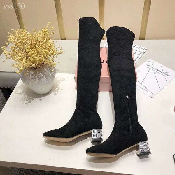 2019 women's high boots autumn winter knitting wool ladies shoes thigh high boots for women long boot fashionable wedges woman boot, Black 
2019 women's high boots autumn winter knitting wool ladies shoes thigh high boots for women long boot fashionable wedges woman boot, Black