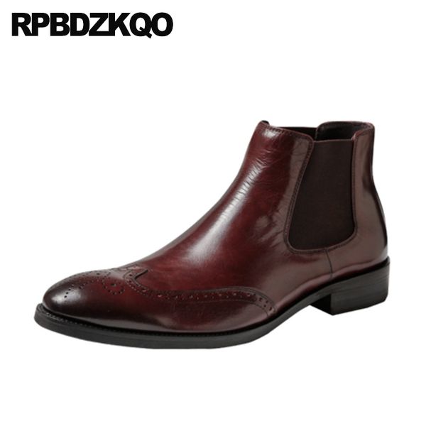 full grain leather comfortable brogue party burgundy mens pointed toe dress boots slip on wingtip shoes booties formal, Black
full grain leather comfortable brogue party burgundy mens pointed toe dress boots slip on wingtip shoes booties formal, Black