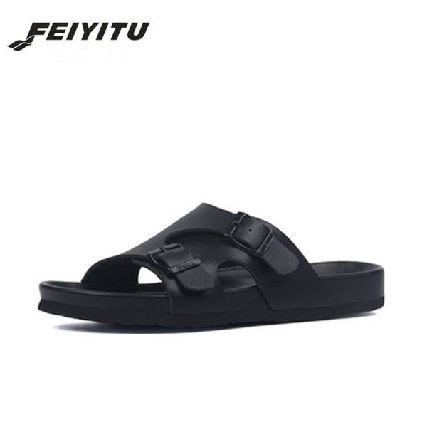 feiyitu fashion summer cork slippers sandals 2019 new men casual beach double buckle printed slip on slides shoe flat plus siz, Black
feiyitu fashion summer cork slippers sandals 2019 new men casual beach double buckle printed slip on slides shoe flat plus siz, Black