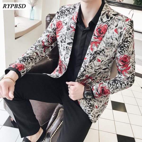 rose flower jacquard blazer men pattern suit jacket business causal 2019 men slim fit blazers 2 button wedding party prom blazer, White;black
rose flower jacquard blazer men pattern suit jacket business causal 2019 men slim fit blazers 2 button wedding party prom blazer, White;black