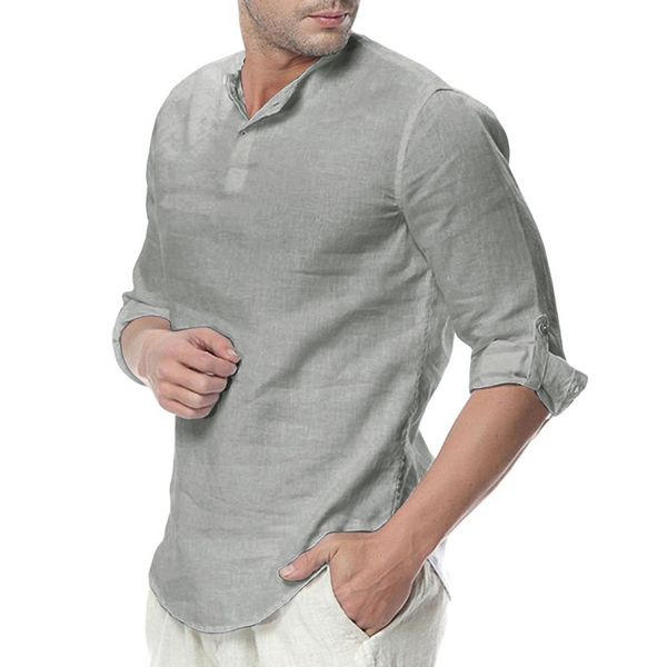 jaycosin shirt mens summer shirts clothes linen button three quarter sleeve solid color loose casual shirt blouse, White;black
jaycosin shirt mens summer shirts clothes linen button three quarter sleeve solid color loose casual shirt blouse, White;black