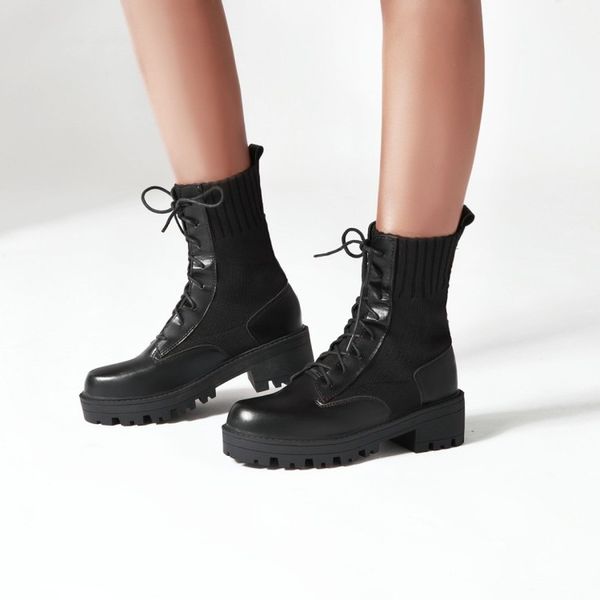 women ankle boots chaussure gladiator booties warm mid heels lace up pumps matin warm shoes woman zapatos mujer sapato h1045, Black
women ankle boots chaussure gladiator booties warm mid heels lace up pumps matin warm shoes woman zapatos mujer sapato h1045, Black