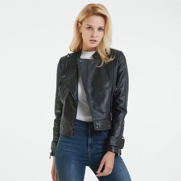women black moto biker jackets spring fashion long sleeve short slim pu faux leather motorcycle jacket coat girl streetwear hot
women black moto biker jackets spring fashion long sleeve short slim pu faux leather motorcycle jacket coat girl streetwear hot