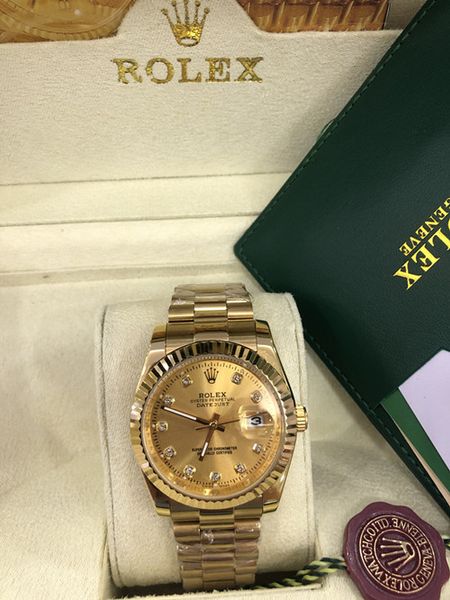 with original box men watch 41mm 126333 126334 yellow gold dial a2813 automatic stainless steel bracelet fashion watch luxury wristwatch, Slivery;brown
with original box men watch 41mm 126333 126334 yellow gold dial a2813 automatic stainless steel bracelet fashion watch luxury wristwatch, Slivery;brown