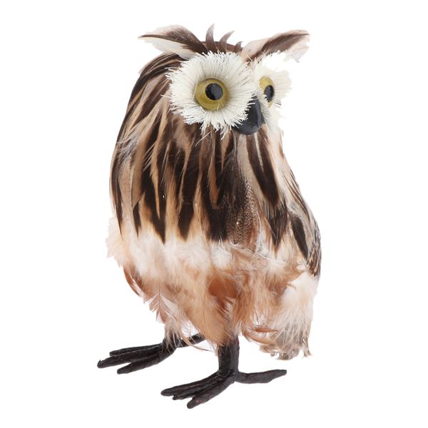 realistic brown feathered owl lifelike bird replica furry animal garden deterrent home decor, 18cm
realistic brown feathered owl lifelike bird replica furry animal garden deterrent home decor, 18cm