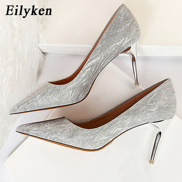 eilyken women pumps high heels 7cm pointed toe slide slip on stiletto heels fashion silver pu leather dress shoes szie40, Black
eilyken women pumps high heels 7cm pointed toe slide slip on stiletto heels fashion silver pu leather dress shoes szie40, Black