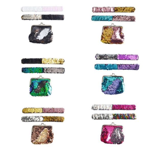 3pcs sequin slap bracelet coin purse change purse wallet set for kids children, Red;black
3pcs sequin slap bracelet coin purse change purse wallet set for kids children, Red;black