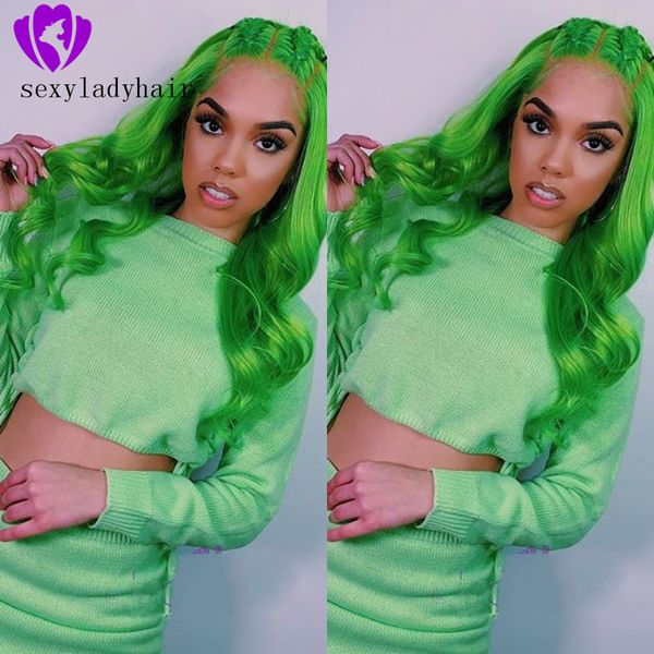 new green wavy brazilian lace front wig 26" long heat resistant cosplay synthetic wig for black /white women
new green wavy brazilian lace front wig 26" long heat resistant cosplay synthetic wig for black /white women