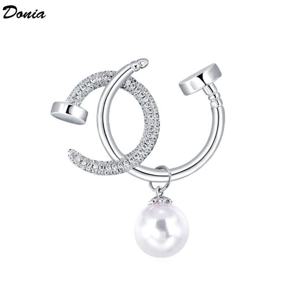 donia jewelry european and american popular letter brooch copper micro inlaid zircon pearl brooch gift brooch christmas coat scarf accessori, Gray 
donia jewelry european and american popular letter brooch copper micro inlaid zircon pearl brooch gift brooch christmas coat scarf accessori, Gray