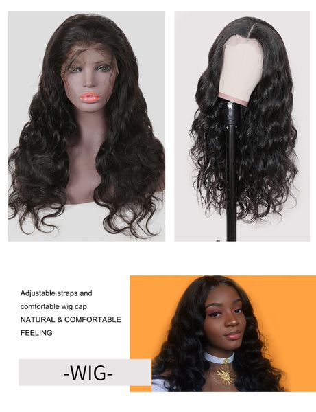 lace front human hair wigs 250 density pre plucked 360 lace frontal wig brazilian body wave lace front wigs, Black
lace front human hair wigs 250 density pre plucked 360 lace frontal wig brazilian body wave lace front wigs, Black
