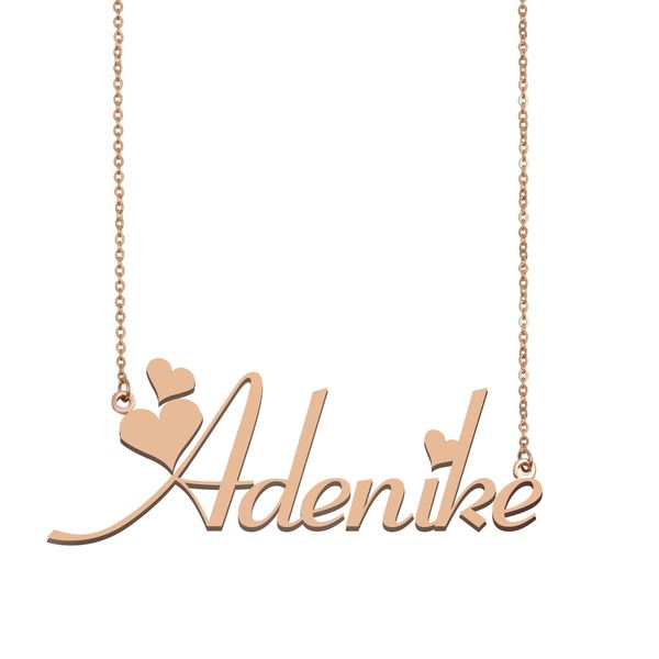 adenike name necklace pendant for women girls birthday gift custom nameplate children friends jewelry 18k gold plated stainless steel, Silver 
adenike name necklace pendant for women girls birthday gift custom nameplate children friends jewelry 18k gold plated stainless steel, Silver