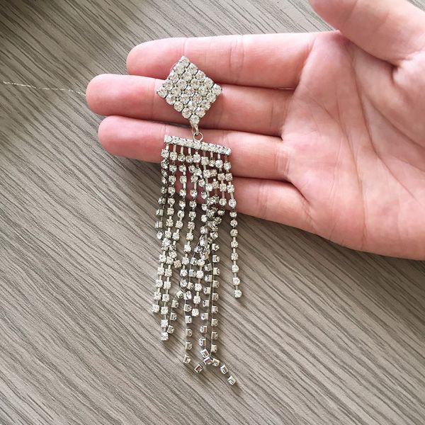 fashion-rhinestone chain tassel dangle earrings for women fashion jewelry boho maxi collection earrings accessories, Silver
fashion-rhinestone chain tassel dangle earrings for women fashion jewelry boho maxi collection earrings accessories, Silver