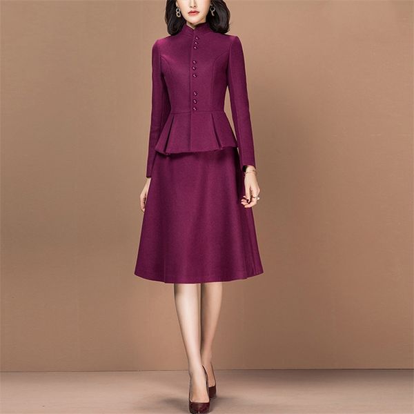 2019 autumn winter women wool skirt suits elegant office uniform lady formal ruffle blazer knee length skirts two piece sets, White
2019 autumn winter women wool skirt suits elegant office uniform lady formal ruffle blazer knee length skirts two piece sets, White