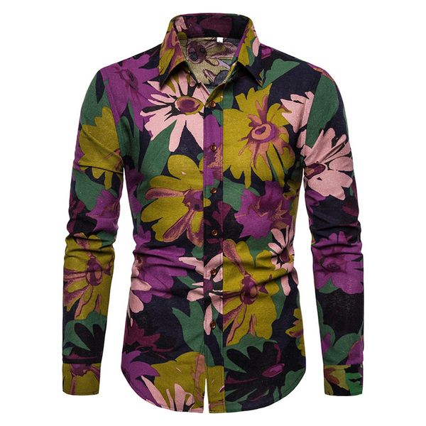 vintage floral print hawaiian shirt camisa masculina 2019 brand long sleeve mens dress shirts slim fit casual social shirt male, White;black
vintage floral print hawaiian shirt camisa masculina 2019 brand long sleeve mens dress shirts slim fit casual social shirt male, White;black
