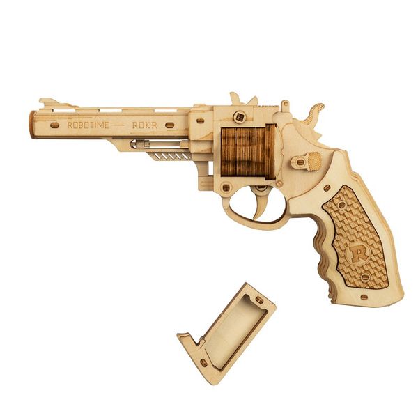 robotime 102pcs diy 3d revolver with rubber band bullet wooden gun puzzle game popular toy gift for children adult
robotime 102pcs diy 3d revolver with rubber band bullet wooden gun puzzle game popular toy gift for children adult