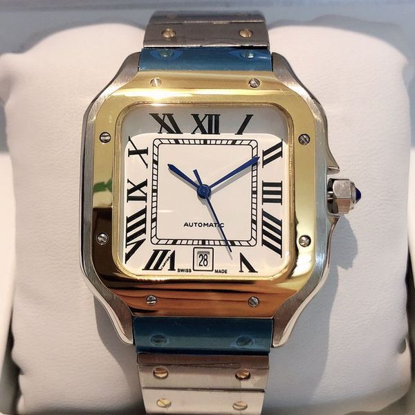 lovers watch square dial automatic movement wristwatches mens women watch montre de luxe 316 stainless steel mechanical couple watch, Slivery;brown
lovers watch square dial automatic movement wristwatches mens women watch montre de luxe 316 stainless steel mechanical couple watch, Slivery;brown