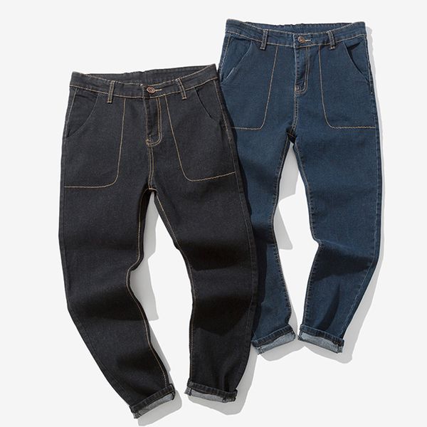 men's clothes 2019 casual autumn denim cotton vintage wash hip hop work trousers jean pants, Blue
men's clothes 2019 casual autumn denim cotton vintage wash hip hop work trousers jean pants, Blue