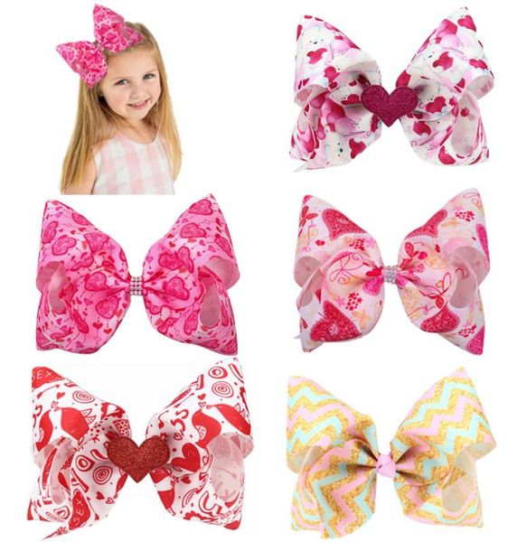 5pcs 8inch valentine's days boutique hair bows with alligator clip jojo big love heart big clips accessories, Slivery;white
5pcs 8inch valentine's days boutique hair bows with alligator clip jojo big love heart big clips accessories, Slivery;white