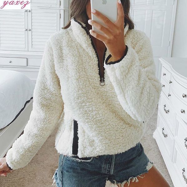 2019 winter faux fur fluffy hoodie casual fleece warm over-sized zipper hoodie women christmas pullovers coat ladies, Black
2019 winter faux fur fluffy hoodie casual fleece warm over-sized zipper hoodie women christmas pullovers coat ladies, Black