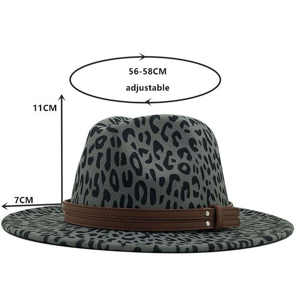 flat brim wool felt women jazz fedora hats men leopard grain leather band decor trilby panama formal hats 56-58cm, Blue;gray
flat brim wool felt women jazz fedora hats men leopard grain leather band decor trilby panama formal hats 56-58cm, Blue;gray