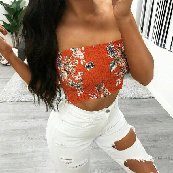 summer new style fashion women off shoulder elastic tube bra blouse strapless bandeau crop shirt, White
summer new style fashion women off shoulder elastic tube bra blouse strapless bandeau crop shirt, White