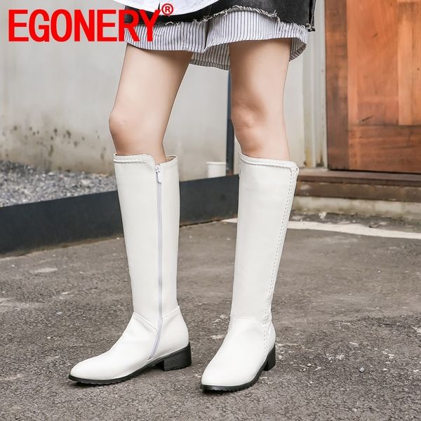 egonery woman shoes 2019 winter new concise casual round toe knee high boots outside comfortable zip ladies shoes drop shipping, Black
egonery woman shoes 2019 winter new concise casual round toe knee high boots outside comfortable zip ladies shoes drop shipping, Black
