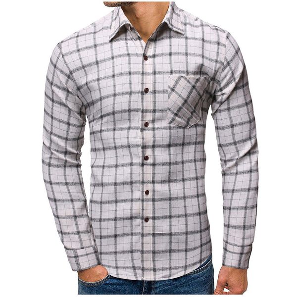 kancoold shirt cotton regular men's shirt fashion men casual plaid button long sleeves turn-down collar blouse nov12, White;black
kancoold shirt cotton regular men's shirt fashion men casual plaid button long sleeves turn-down collar blouse nov12, White;black