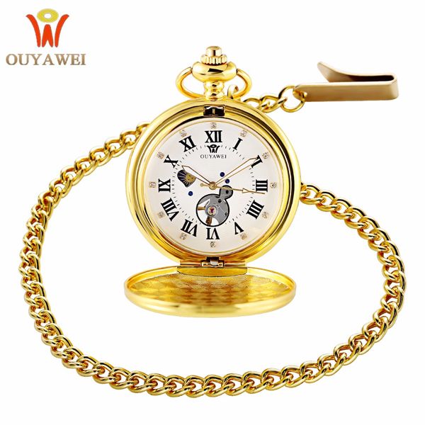 ouyawei retro fob watch luxury golden case moon phase skeleton dial roman numerals male clock mechanical hand-wind pocket watch, Slivery;golden
ouyawei retro fob watch luxury golden case moon phase skeleton dial roman numerals male clock mechanical hand-wind pocket watch, Slivery;golden